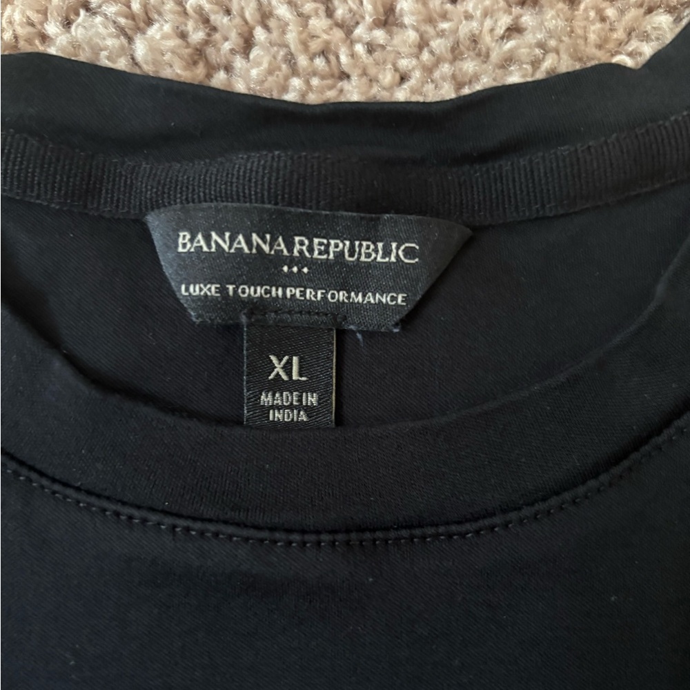 Banana Republic Luxe Touch Black T-Shirt - XL - Picture 3 of 5